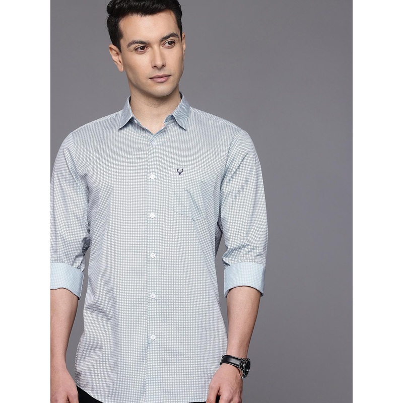 Allen Solly Comfort Slim Fit Geometric Printed Pure Cotton Casual Shirt