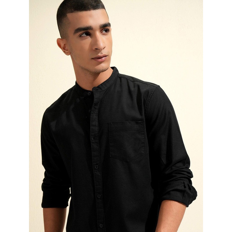 HIGHLANDER Popcorn Textured Printed Checked Casual Shirt