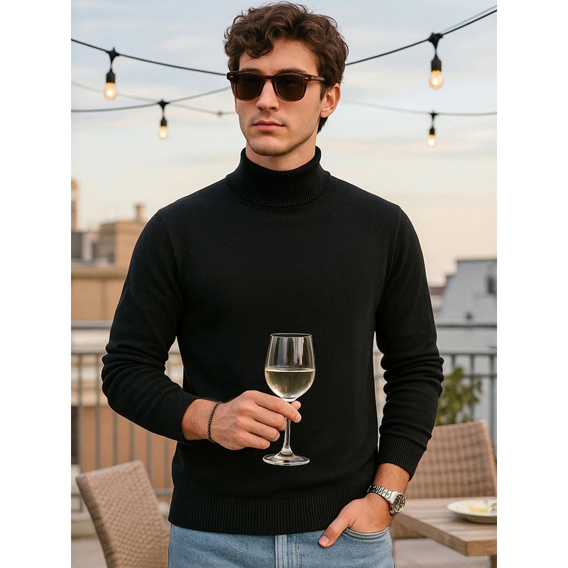 Bewakoof Men High Neck Sweater