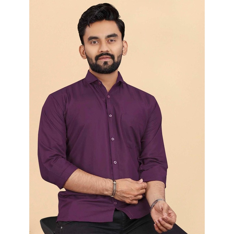 Metronaut Classic Spread Collar Cotton Regular Fit Shirt