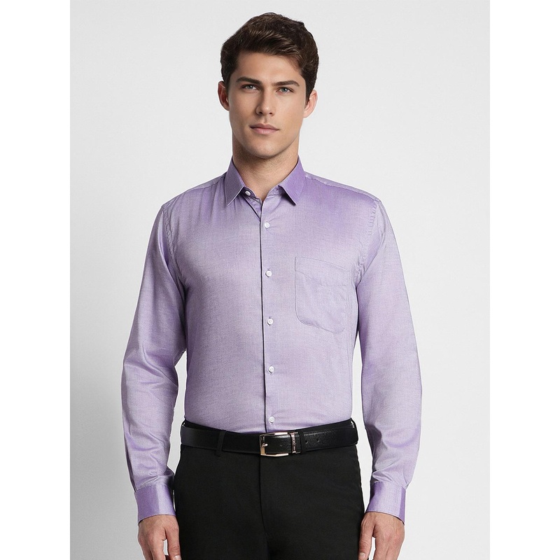 Peter England Men Solid Nuvo Pure Cotton Formal Shirt