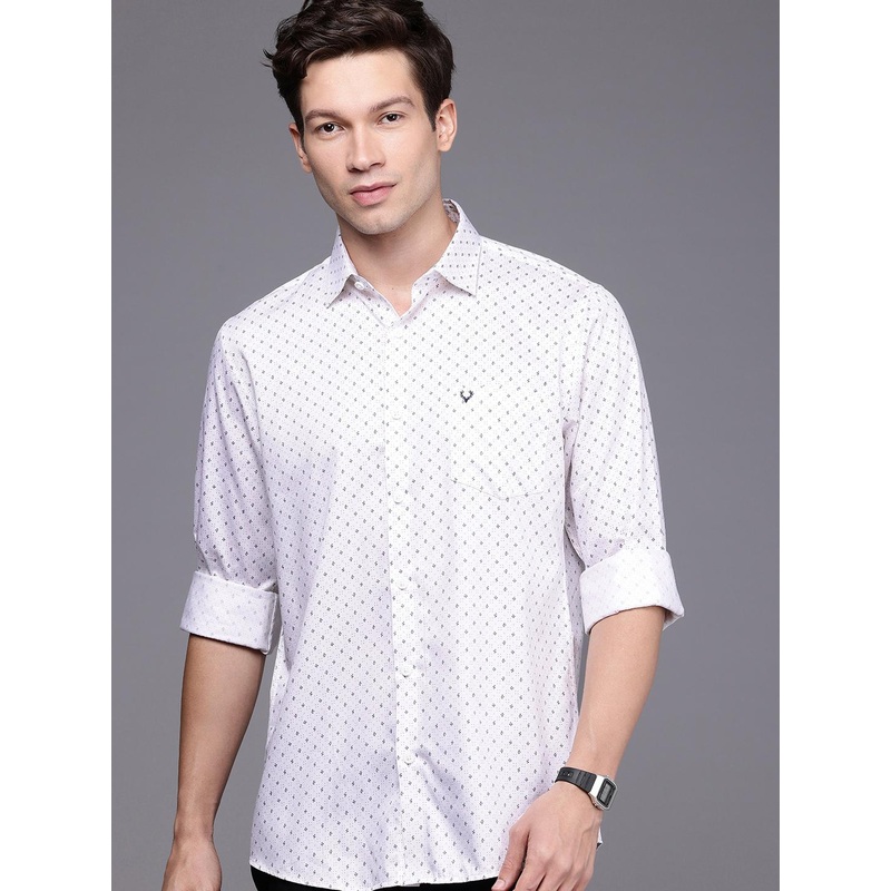 Allen Solly Floral Printed Pure Cotton Classic Fit Casual Shirt