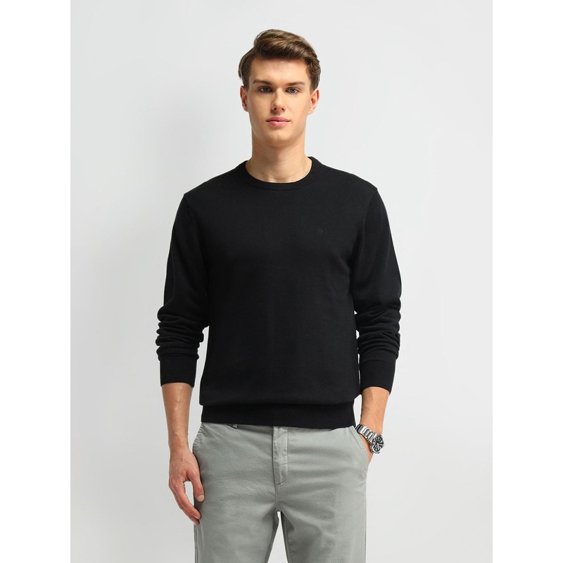 Arrow Men Cotton Pullover Long Sleeves Round Neck Sweaters