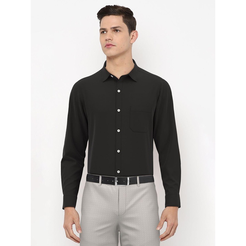 Peter England Men Black Formal Shirt