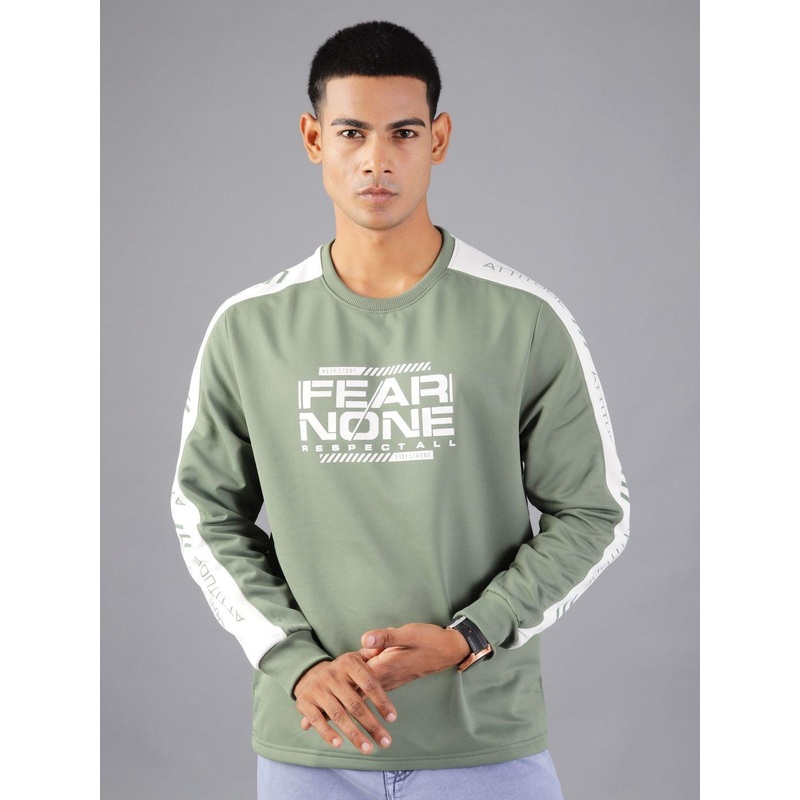 V-Mart Men Typography Printed Round Neck T-shirt