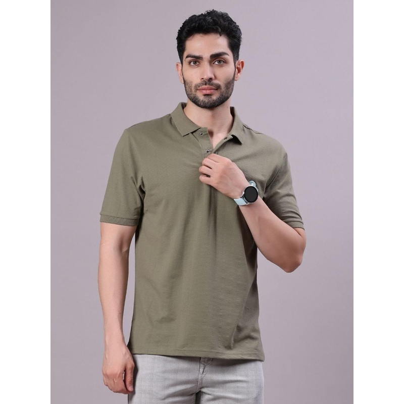V-Mart Polo Collar Cotton Regular Fit T-shirt