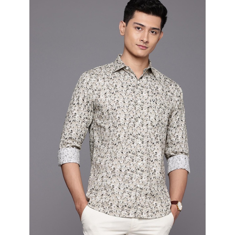 Allen Solly Classic Fit Floral Printed Pure Cotton Casual Shirt