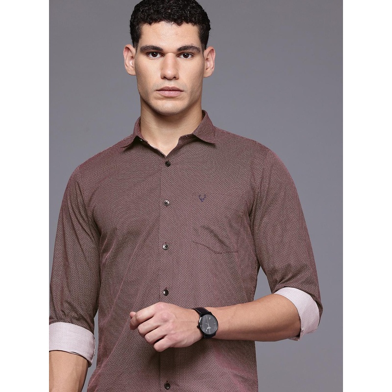 Allen Solly Pure Cotton Floral Printed Comfy Slim Fit Casual Shirt