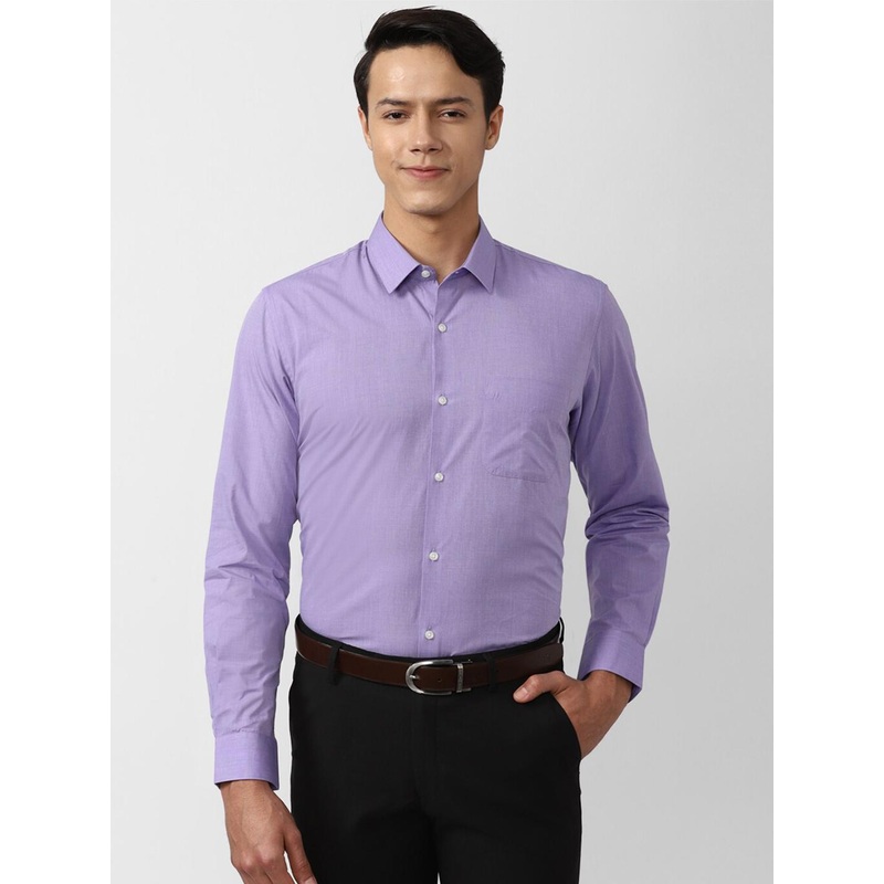 Peter England Men Purple Formal Shirt