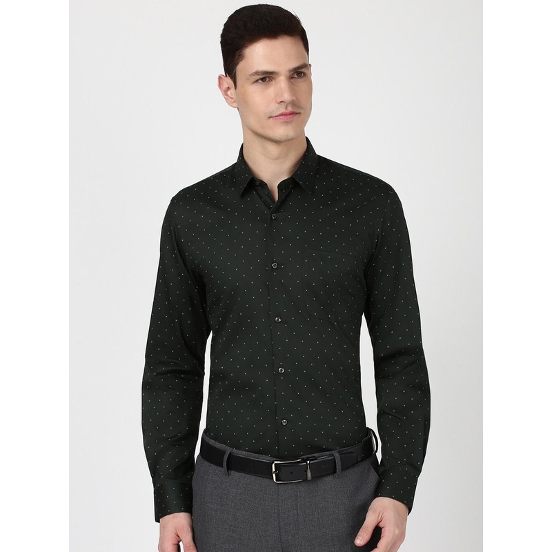 Peter England Men Slim Fit Opaque Printed Formal Shirt