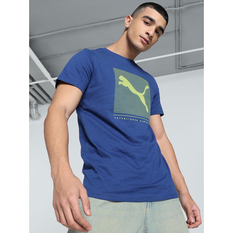 Puma Ess Striped Slim-Fit Logo Graphic T-Shirt