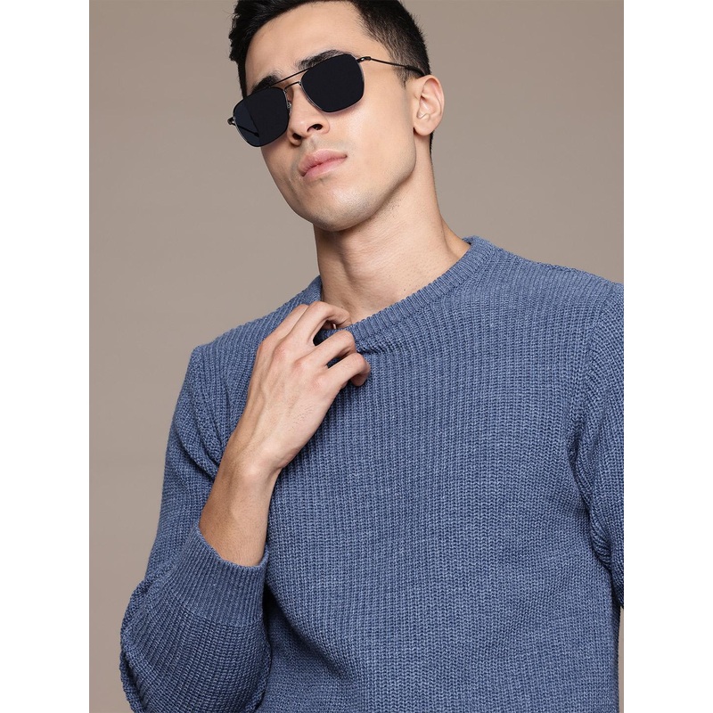 The Roadster Lifestyle Co. Solid Ribbed Pullover