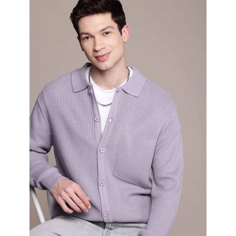 WROGN Self Design Comfort Fit Cardigan