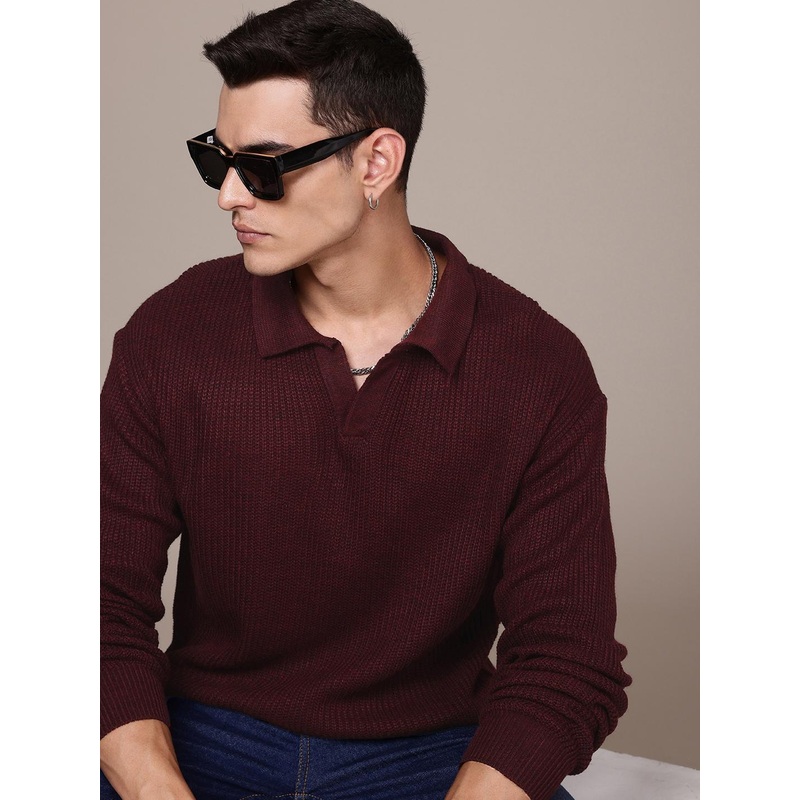 The Roadster Life Co. Spread Collar Pullover Sweater