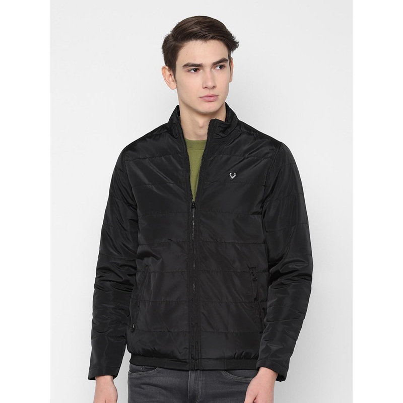 Allen Solly Men Black Solid Padded Jacket