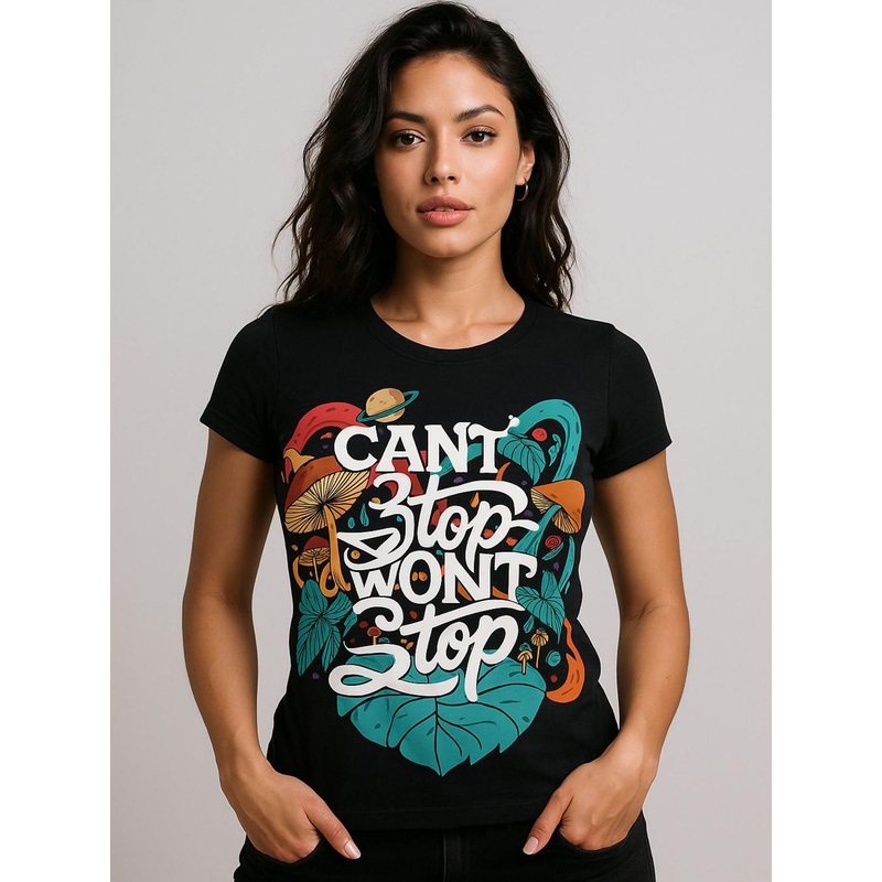 Anikmart Unisex Dri-FIT Floral Printed Round Neck Cotton T-shirt