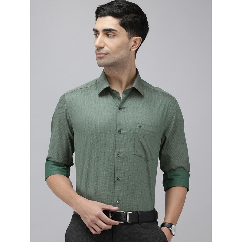 Arrow Pure Cotton Manhattan Slim Fit Opaque Printed Formal Shirt