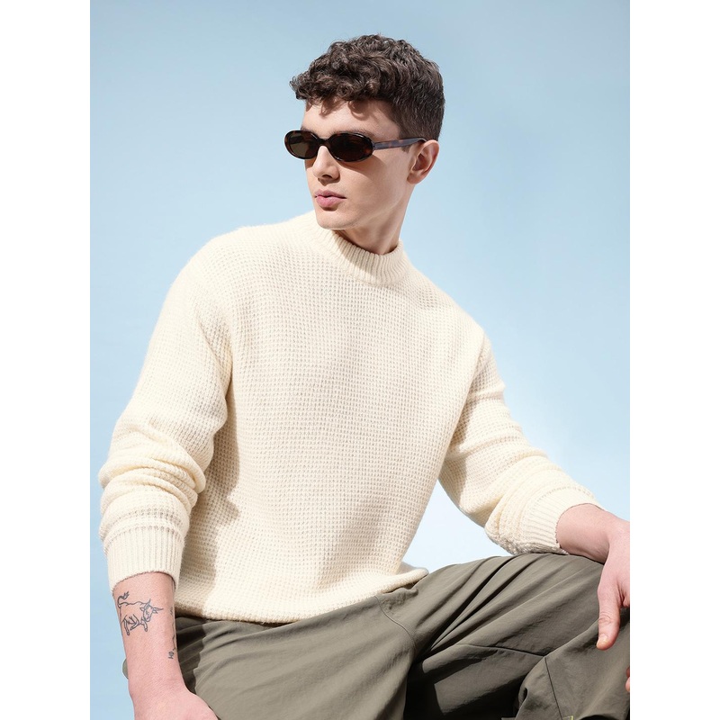 glitchez Acrylic Self-Design Pullover