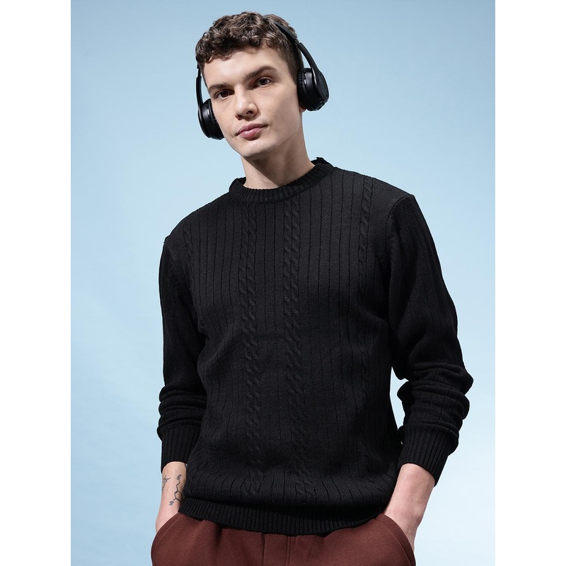 glitchez Cable Knit Pullover