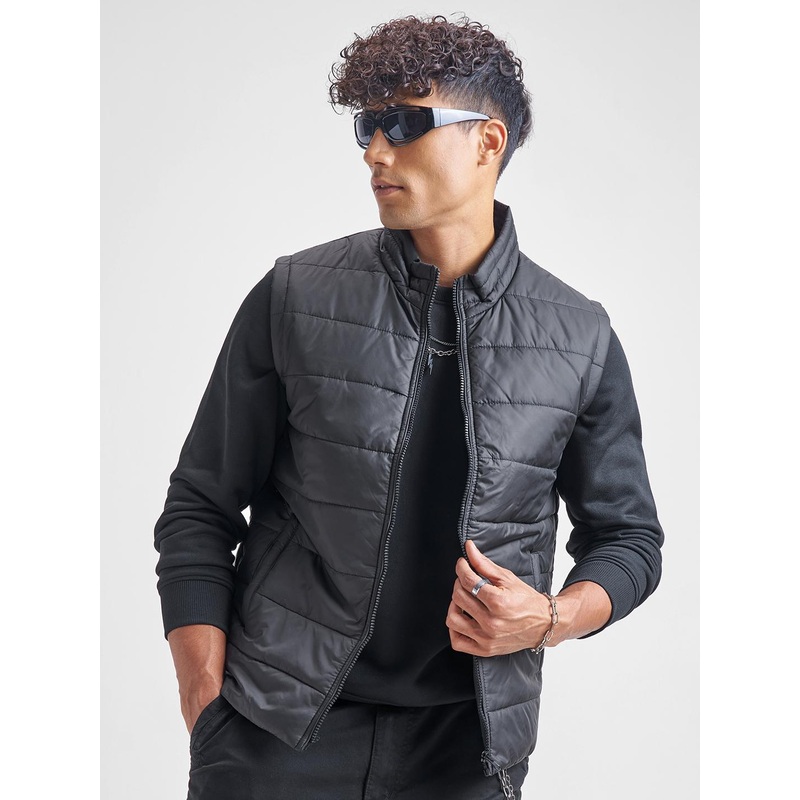 HIGHLANDER Men Black Padded Jacket