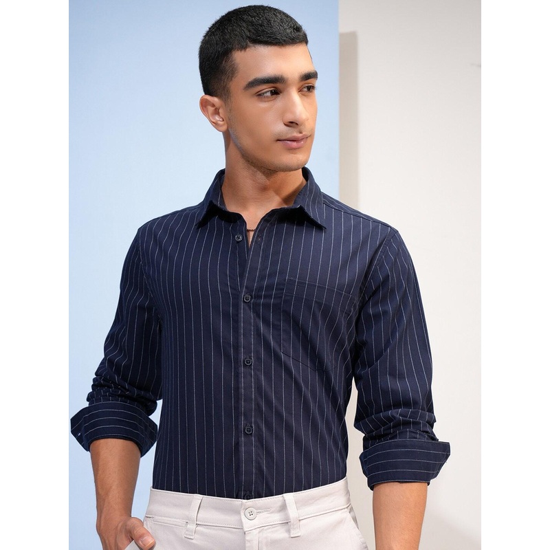 Highlander Men Striped Slim FIt Shirt