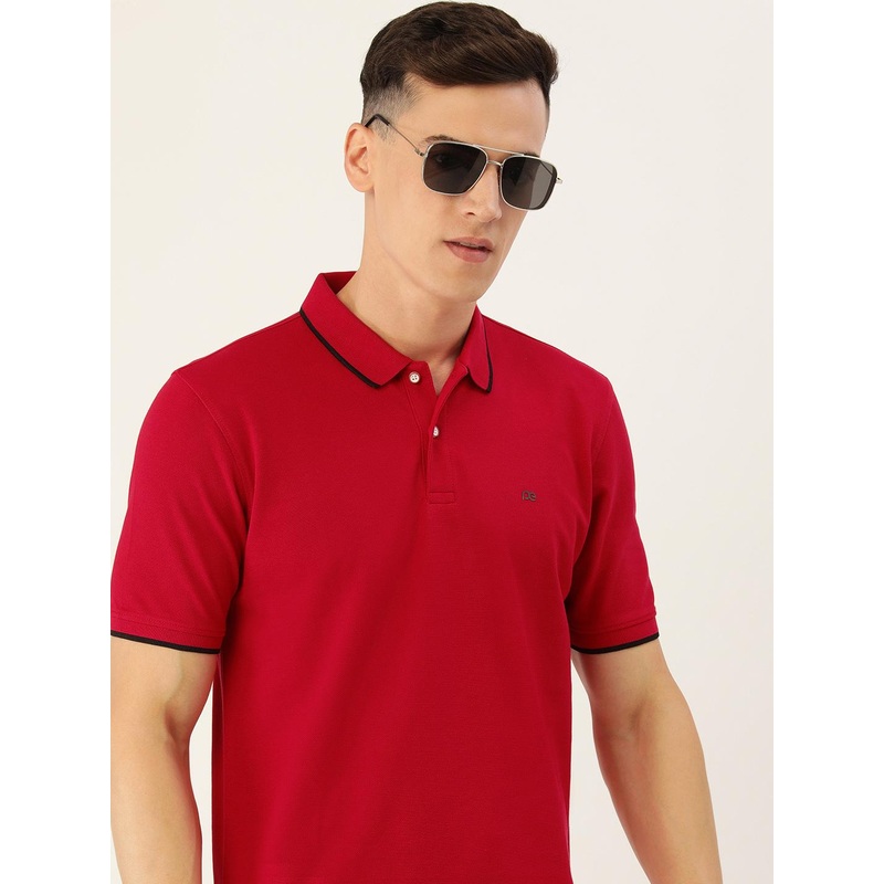 Peter England Men Polo Collar Slim Fit T-shirt