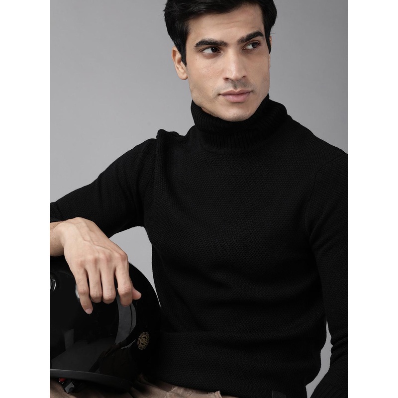 Roadster Men Black Pullover