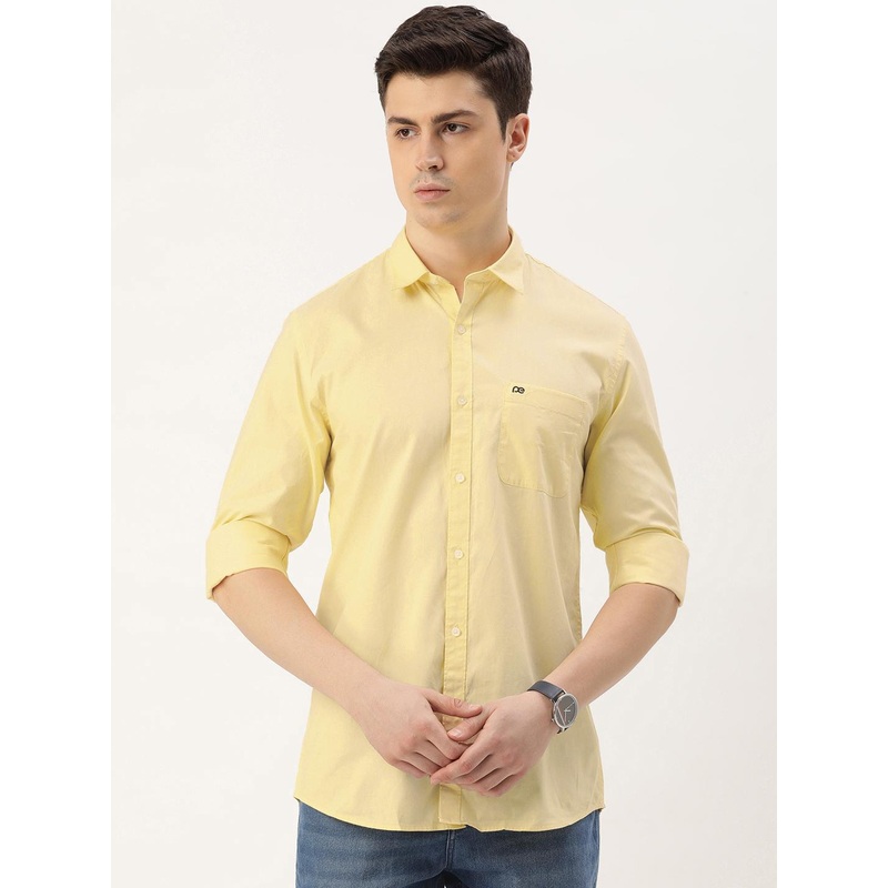 Peter England Men Slim Fit Opaque Casual Shirt