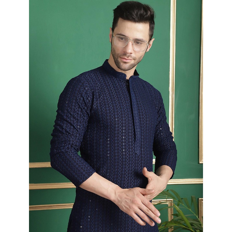 Anouk Geometric Sequinned Kurta