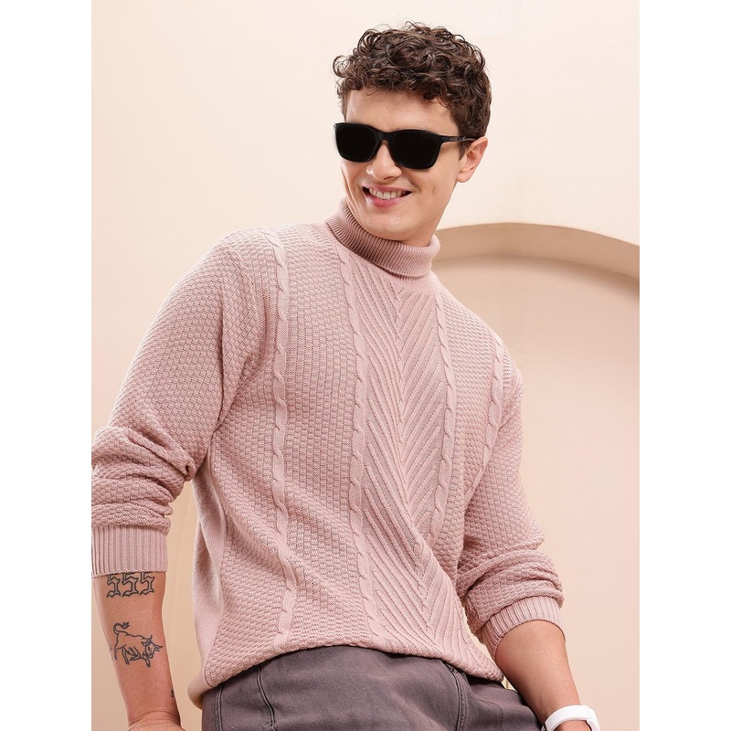 Mast & Harbour Acrylic Cable Knit Pullover