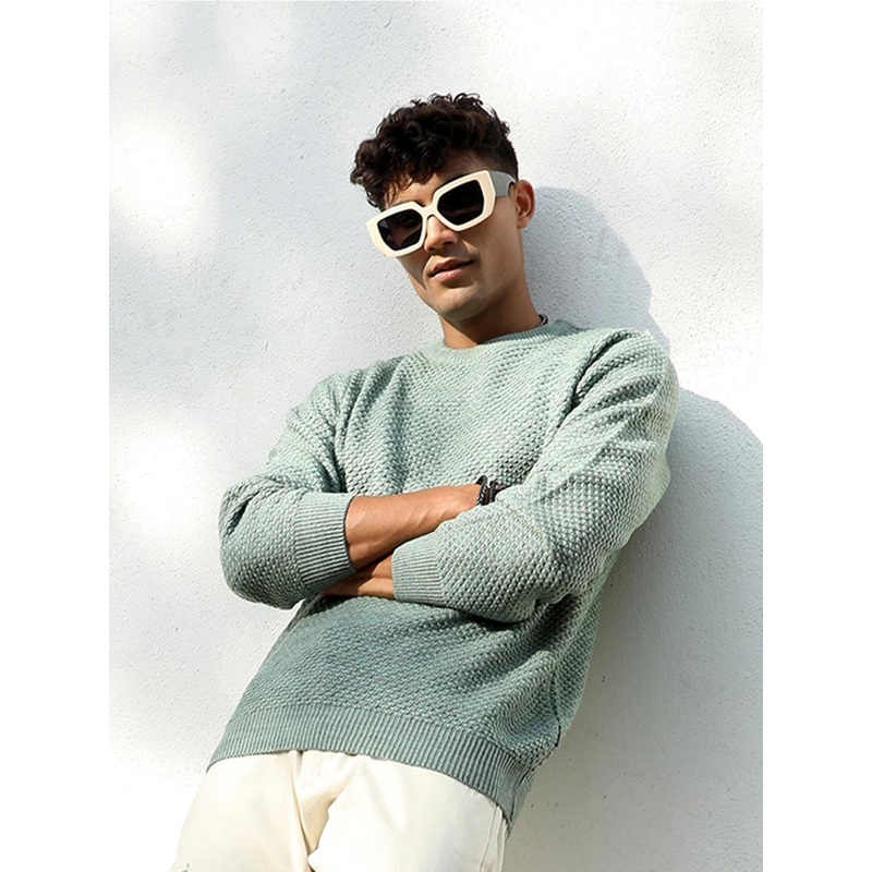 Campus Sutra Cable Knit Cable Knit Woollen Pullover