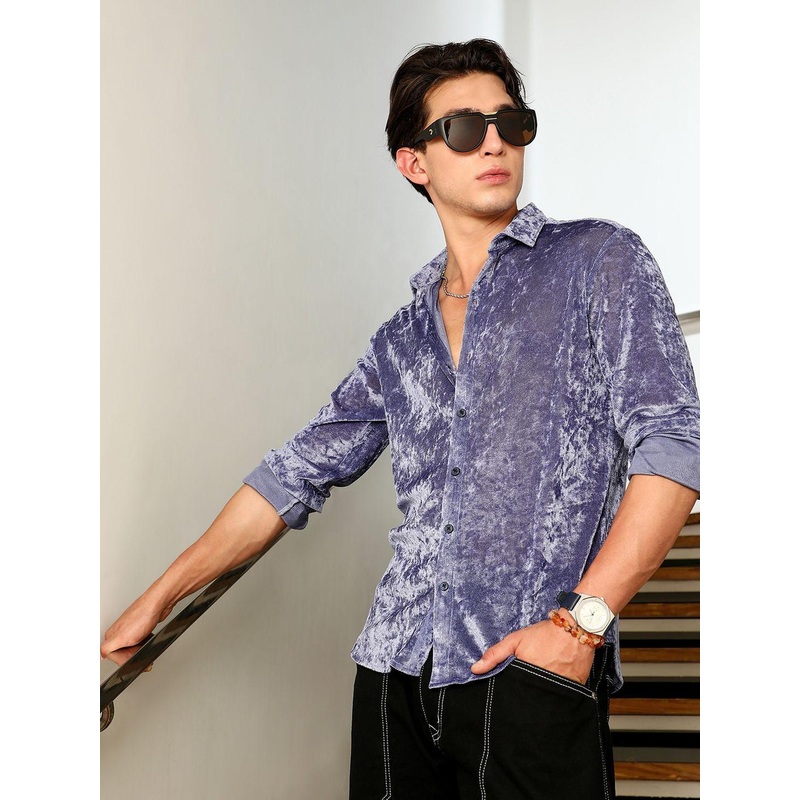 Campus Sutra Embellished Comfort Long Sleeves Shirt