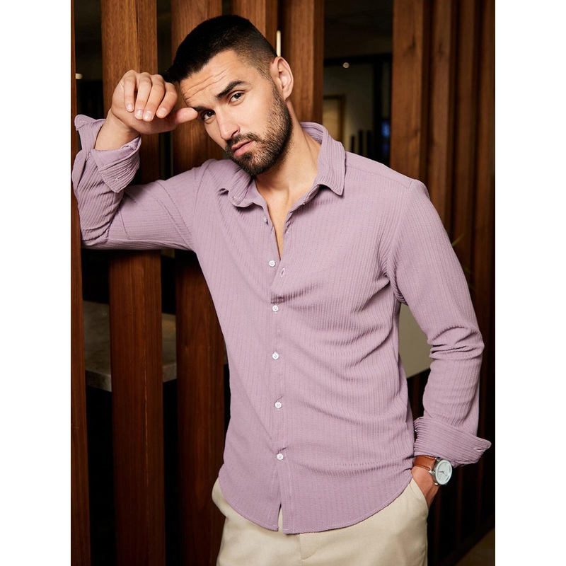 Campus Sutra Stripe-Creased Shirt