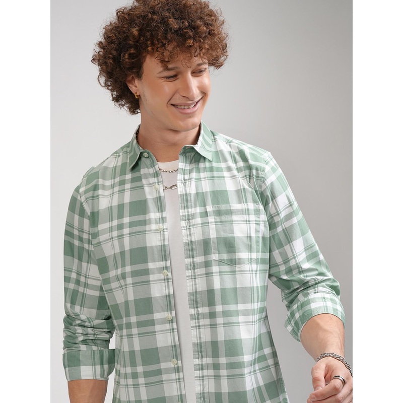 Highlander Men Dusty Checked Slim Fit Shirt