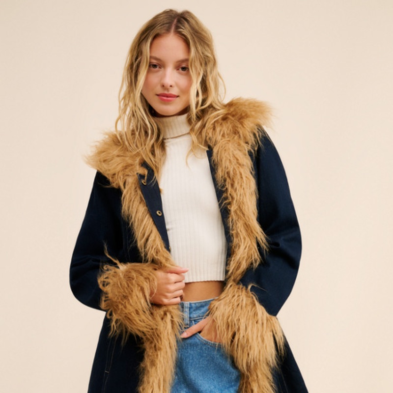 Brandy Denim Longline Jacket