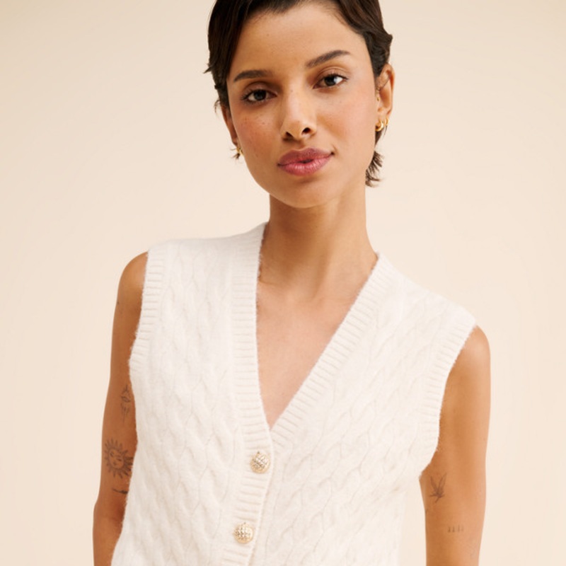 Estella Cable Knit Vest