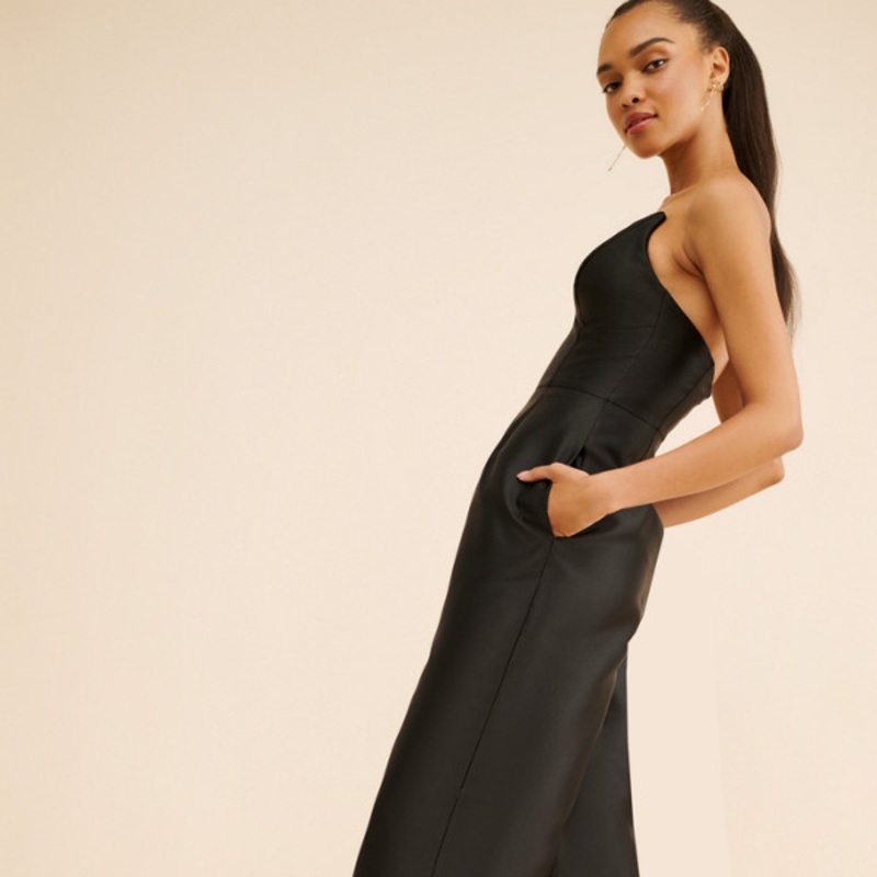 Hills Strapless Plunge Jumpsuit