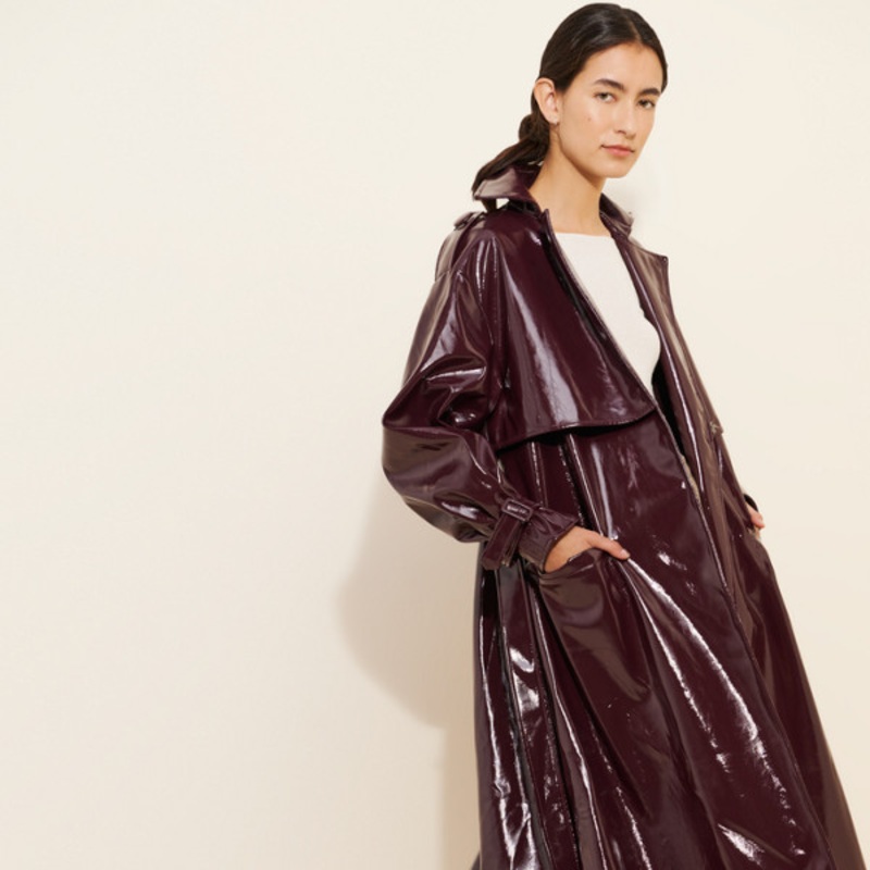 Vegan Leather Harlow Trench Coat