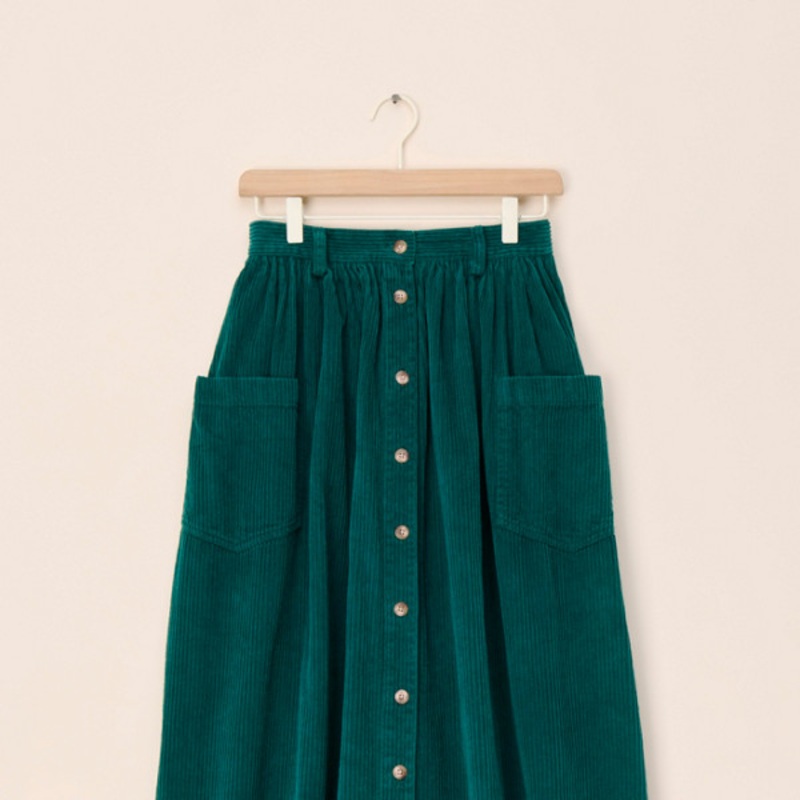 Vintage Corduroy Midi Skirt