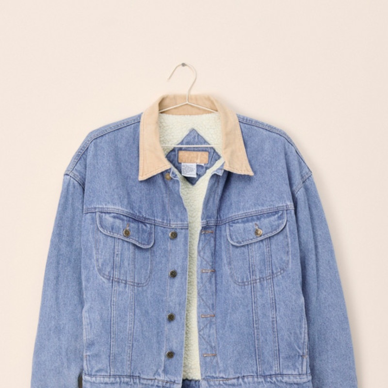 Vintage Denim Sherpa Jacket