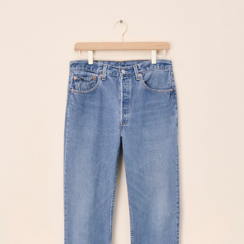 Vintage Medium Wash Straight Leg Jeans