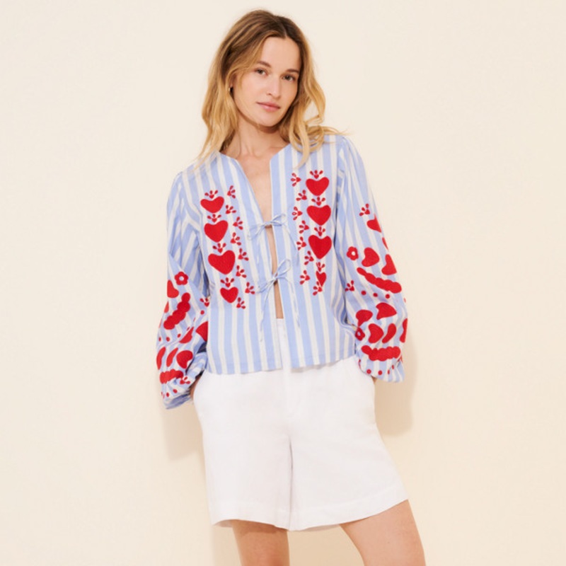 Elisabeth Embroidered Peasant Top