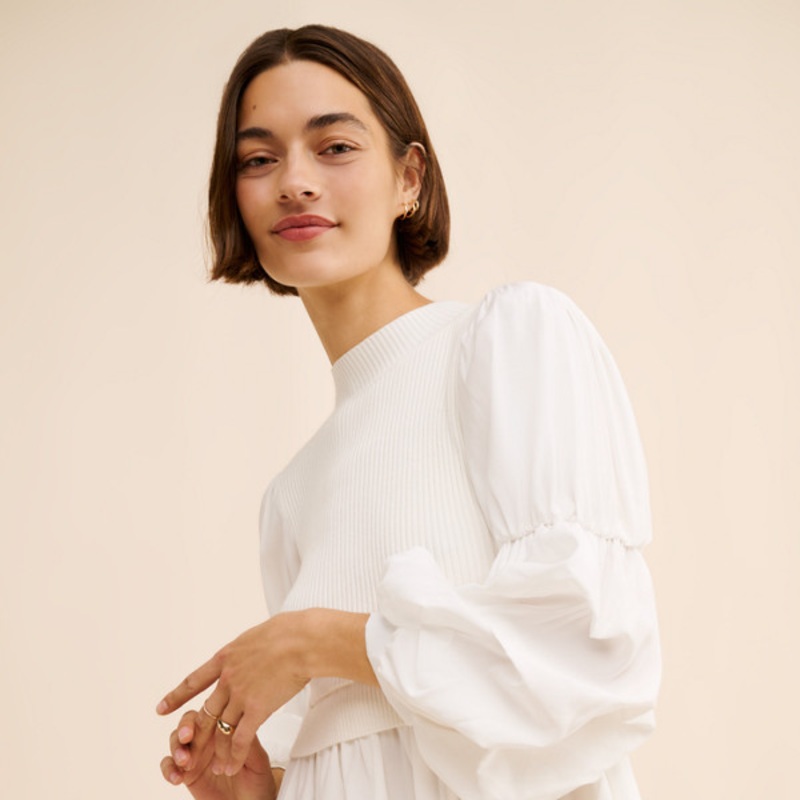 Ruffle Twofer Sweater