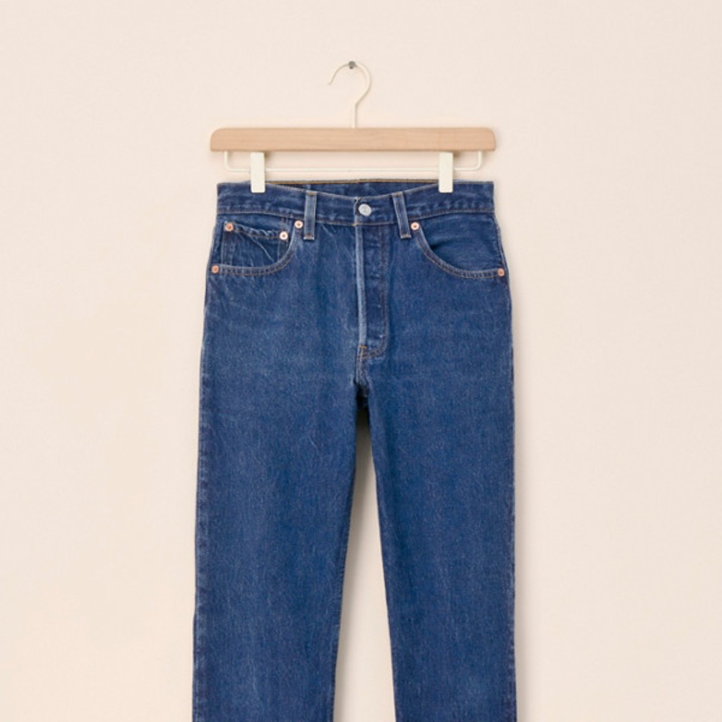 Vintage Dark Wash Slim Straight Jeans