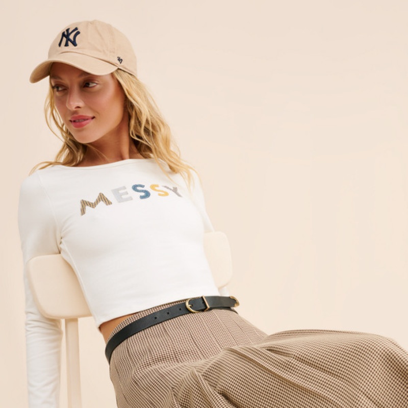 Messy Long Sleeve Tee