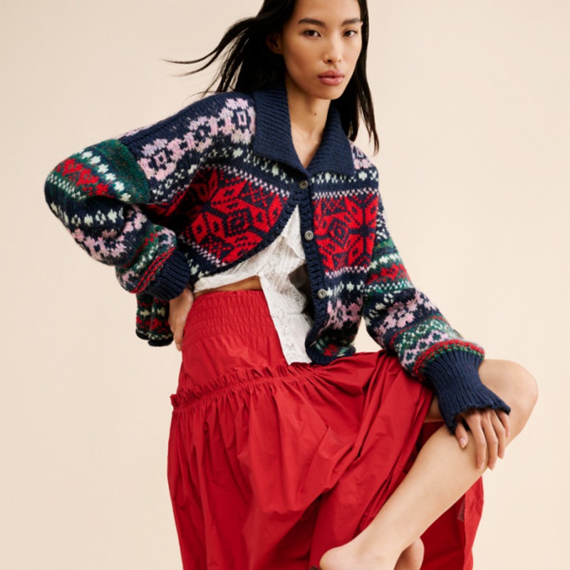 Smocked Waist Maxi Skirt