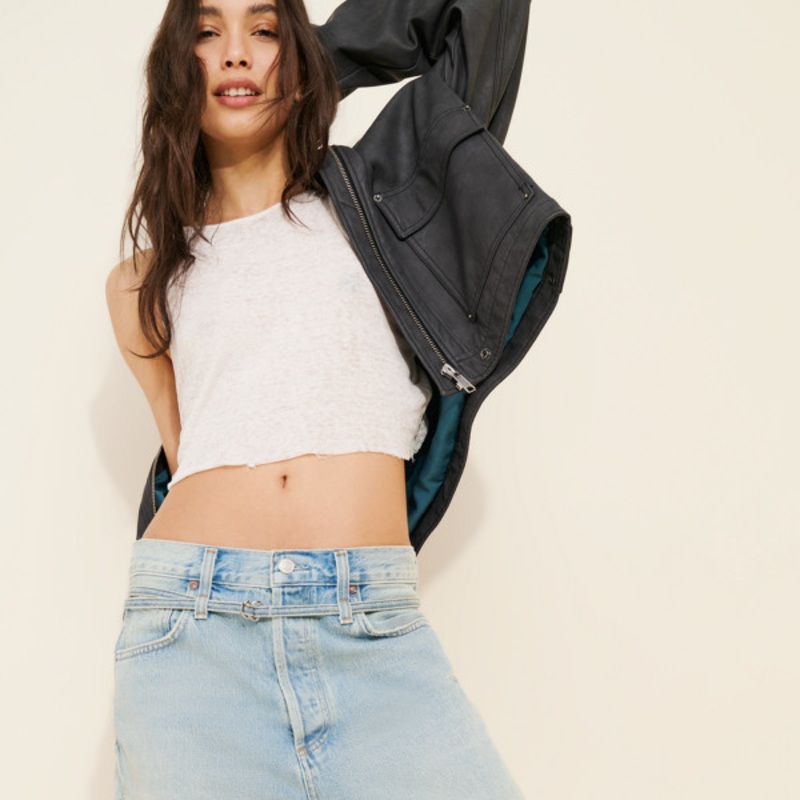 Emmi Long Length Denim Shorts