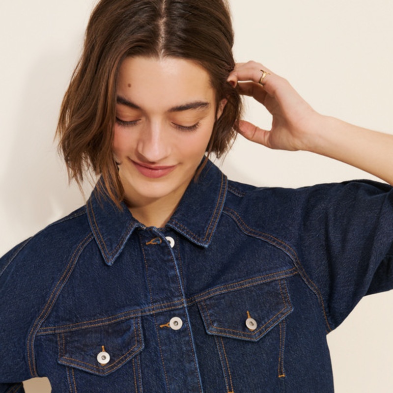 Scarlet Short Sleeve Boxy Denim Jacket