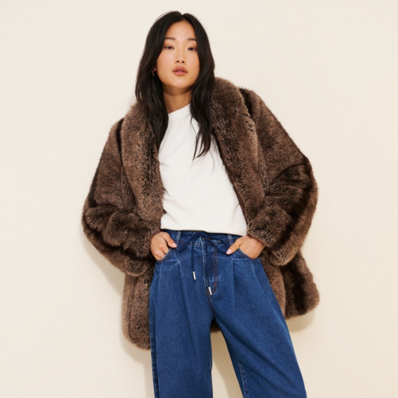 Slouched Tie-Up Jeans