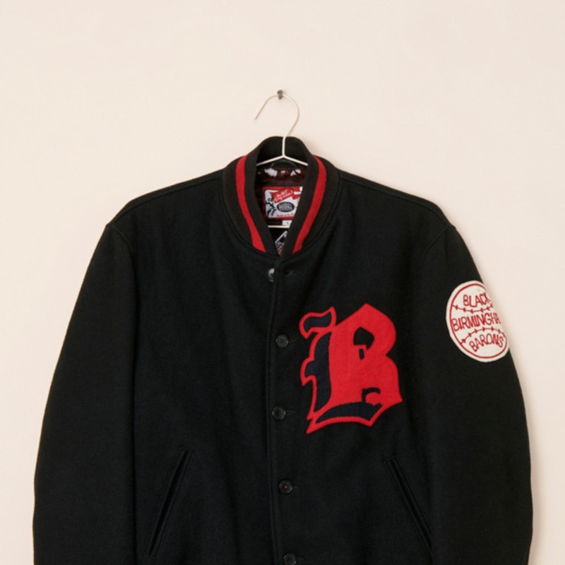 Vintage Black Birmingham Barons Varsity Jacket